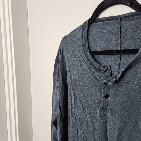 LULULEMON Grey Long Sleeve Henley Top - Picture 2 of 5